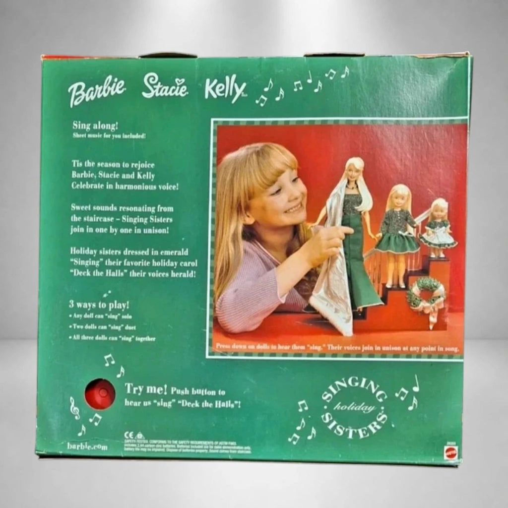 Barbie, Stacie y Kelly Singing Holiday Sisters (2000) – Set de regalo musical navideño